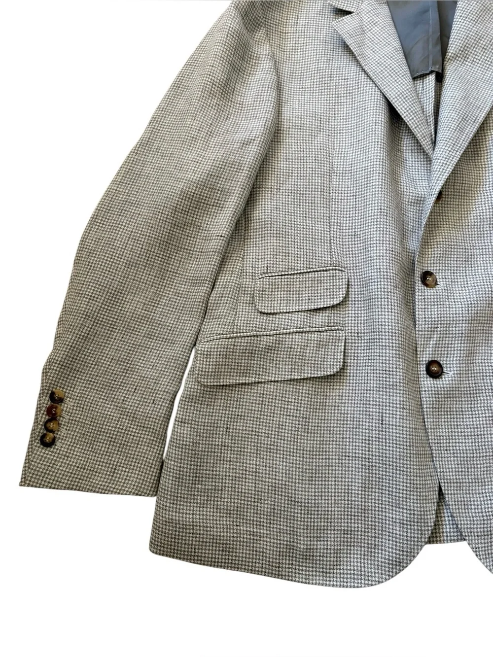 NWT Brunello Cucinelli Linen Delave PDP Cavallo Blazer Jacket 52 IT/42 US Gray